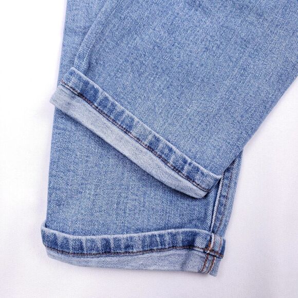 Black Label C'Est To! Jeans Womens 26x23 Size 1 Blue Distressed Cuffed Hem - Picture 9 of 11